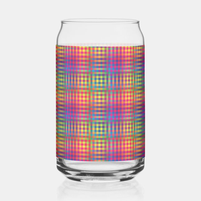 Colorful Checker Abstract Pattern Dosenglas (Vorderseite)