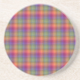 Colorful Checker Abstract Pattern Getränkeuntersetzer