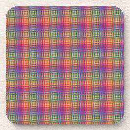 Colorful Checker Abstract Pattern Getränkeuntersetzer
