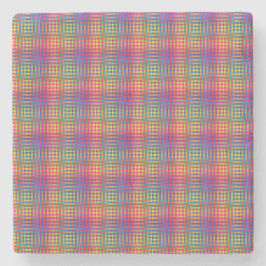 Colorful Checker Abstract Pattern Steinuntersetzer