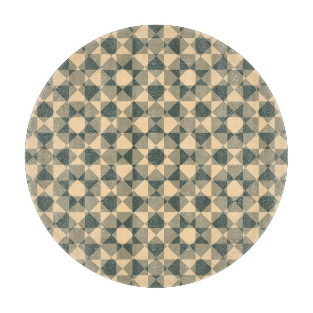 Colorful Checker Diamond Plaid Pattern Schneidebrett (Vorderseite)