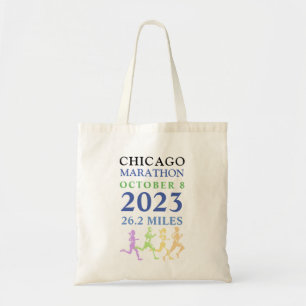 Colorful Chicago Marathon 2023 Custom Text Tragetasche