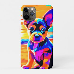 Colorful Chihuahua Puppy auf Sunset Beach Case-Mate iPhone Hülle