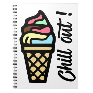 Colorful Chill Out Ice Creme Notizblock