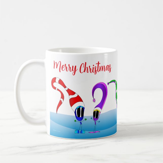 Colorful Christmas Cartoon Kaffeetasse (Links)