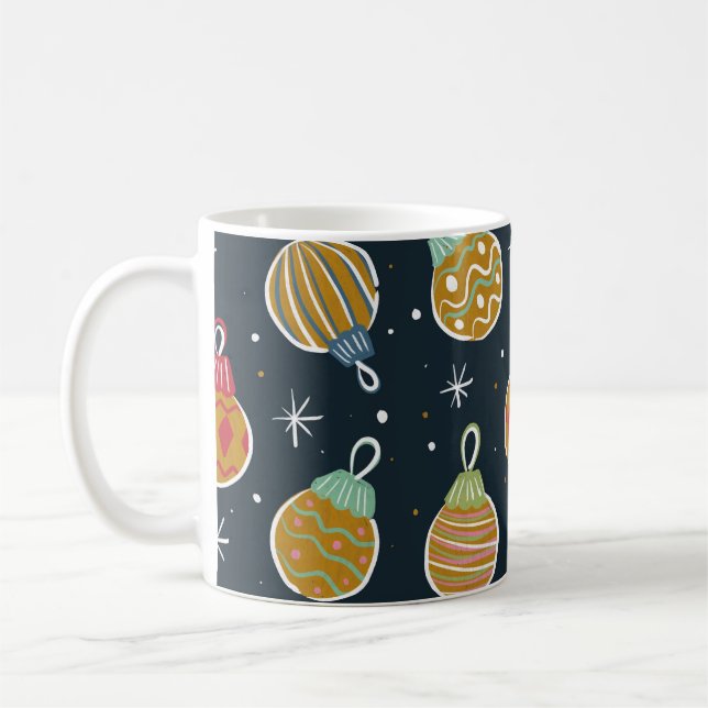Colorful Christmas Ornament Pattern Mug Kaffeetasse (Links)