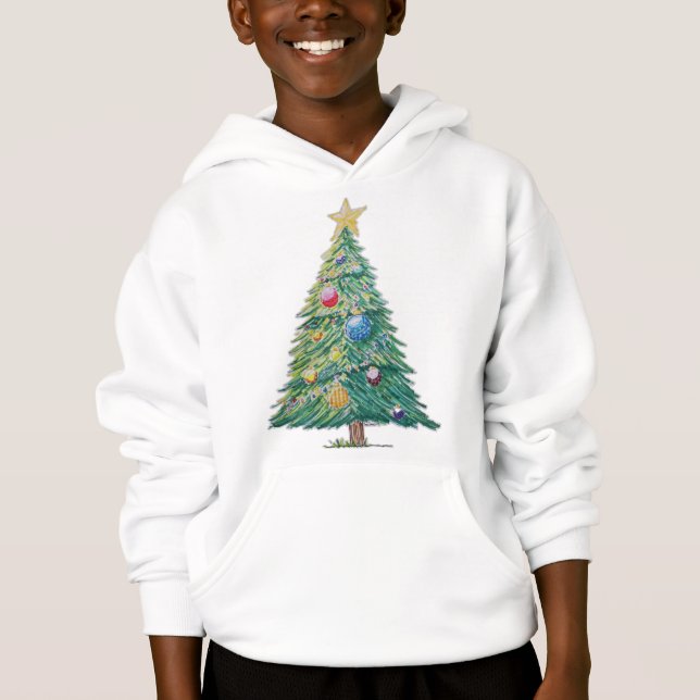 Colorful Christmas Tree Hoodie (Vorderseite)