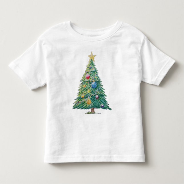 Colorful Christmas Tree Kleinkind T-shirt (Vorderseite)