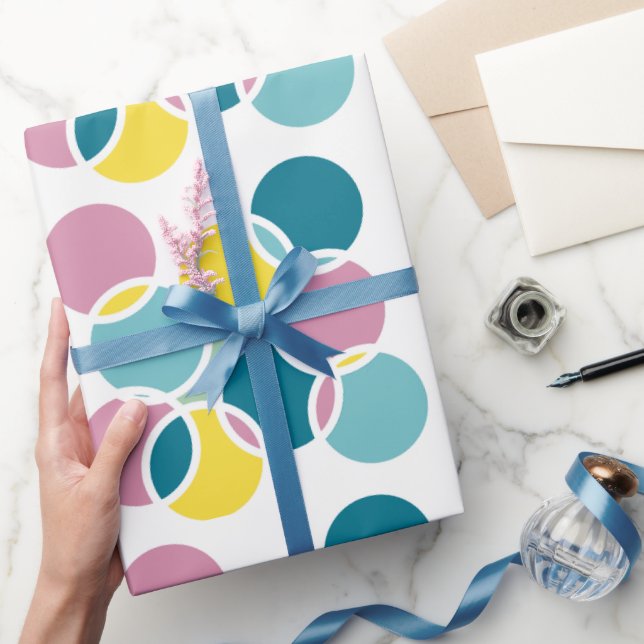 Colorful Circle Design – Fun Geometric Print Geschenkpapier (Schenken)