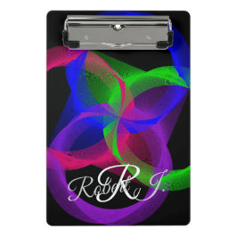 Colorful Circular Blend Geometric Mini Clipboard Mini Klemmbrett