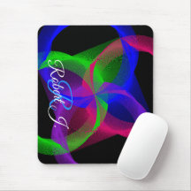 Colorful Circular Blend Geometric Mouse Pad