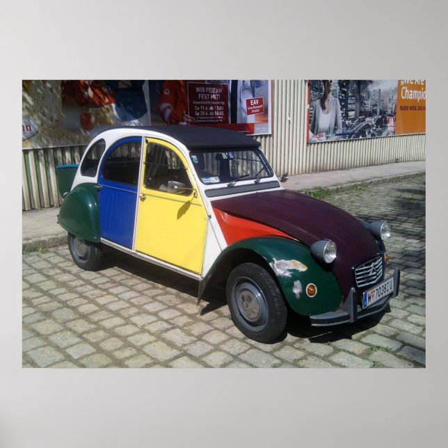 Colorful Citroen 2 CV Poster (Vorne)
