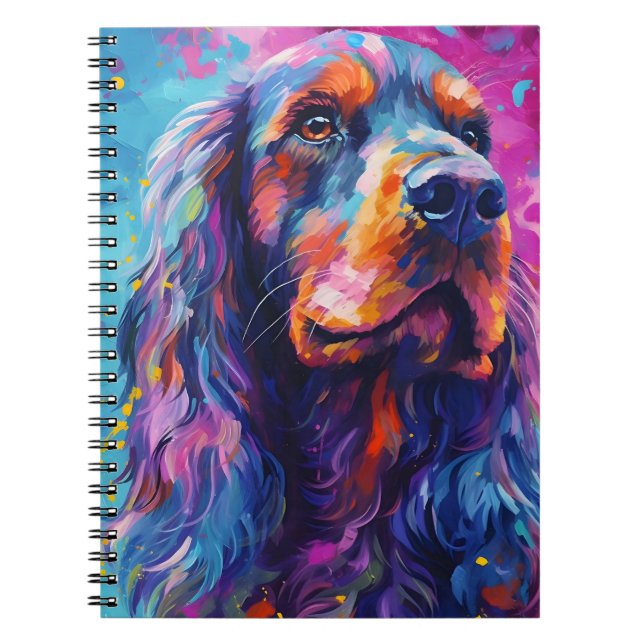 Colorful Cocker Spaniel Notizblock (Vorderseite)