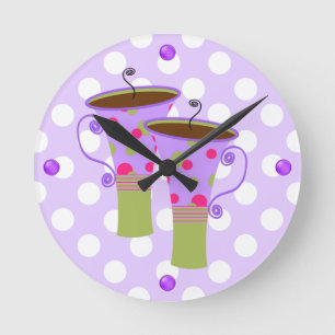 Colorful Coffee Mugs Kitchen Wall Clock Runde Wanduhr
