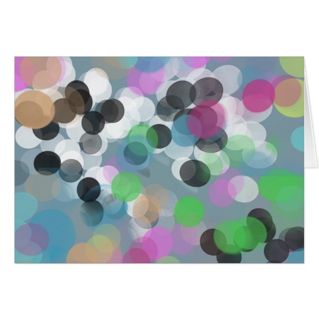 Colorful Confetti Bokeh Dots (Vorderseite (Horizontal))