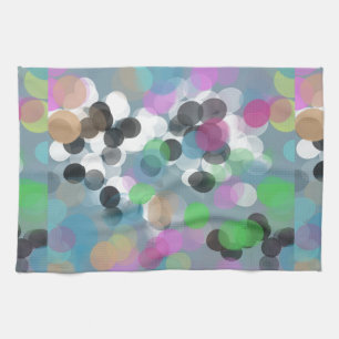 Colorful Confetti Bokeh Dots Küchentuch