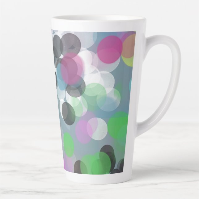 Colorful Confetti Bokeh Dots Milchtasse (Rechts)