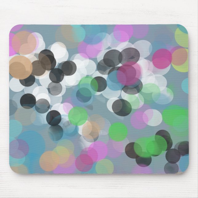 Colorful Confetti Bokeh Dots Mousepad (Vorne)