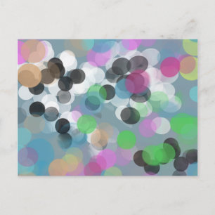 Colorful Confetti Bokeh Dots Postkarte
