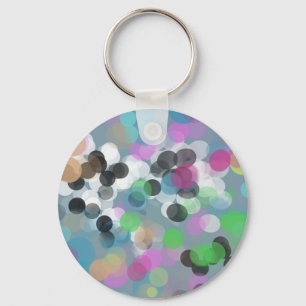 Colorful Confetti Bokeh Dots Schlüsselanhänger