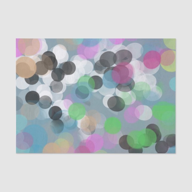Colorful Confetti Bokeh Dots Seidenpapier (Vorderseite)