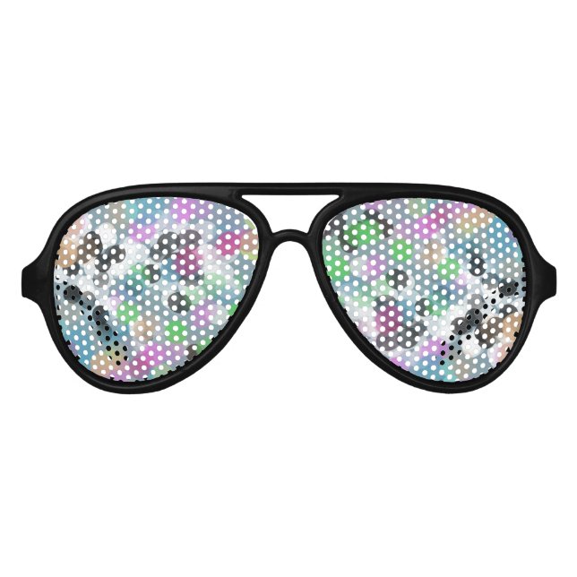 Colorful Confetti Bokeh Dots Sonnenbrille (Vorderseite)