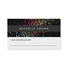 Colorful Confetti Bokeh über schwarze Ernennung