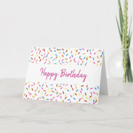 Colorful Confetti Happy Birthday Blank Karte