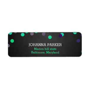 Colorful Confetti Polka Dots Rustikales Chalkboard