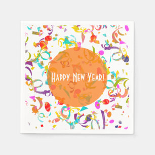 Colorful Confetti Toss Artwork Serviette