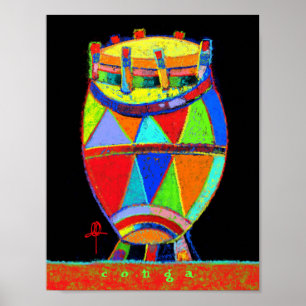 Colorful Conga Poster