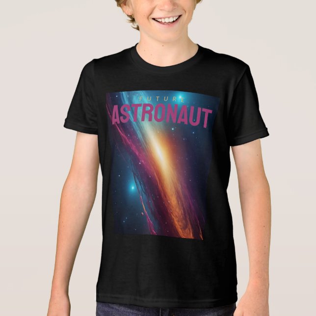 Colorful Cosmic Galaxy Glowing Space Nebula Tri-Blend Shirt (Vorderseite)