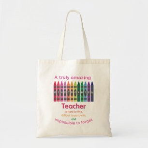 Colorful Crayon / Kindergarten Lehrerbewertung Tragetasche