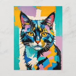 Colorful Cubist Felist Art Postkarte