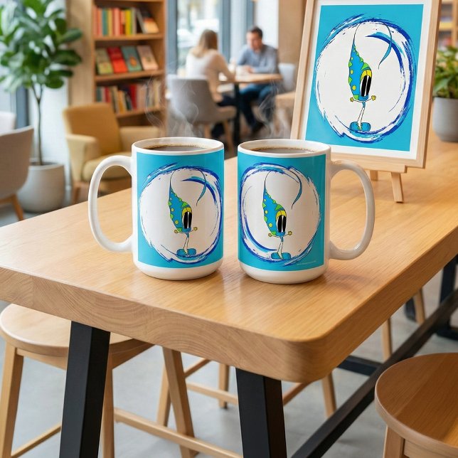 Colorful Cute Quirky Cartoon Character Kaffeetasse (Take a look at these very cool cartoon character mugs!)