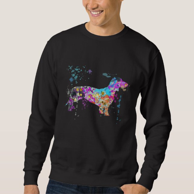 Colorful Dachshund   Dog Dachshunds Sweatshirt (Vorderseite)