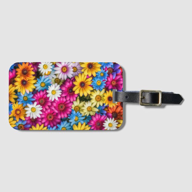 Colorful Daisies #55 - Gepäckanhänger (Vorderseite (Horizontal))