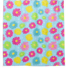 Colorful Daisies Duschvorhang