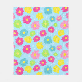Colorful Daisies Fleecedecke