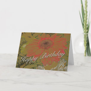 Colorful Daisies Happy Birthday Card Karte