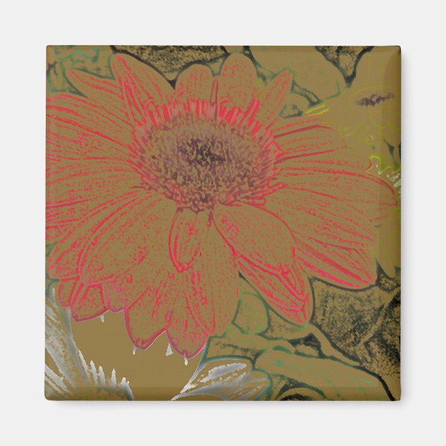 Colorful Daisies Magnet (Vorne)