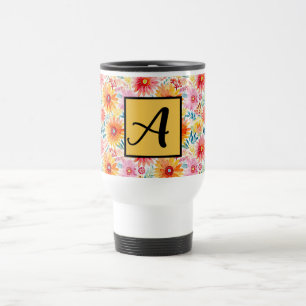 Colorful Daisies Travel Mug Reisebecher