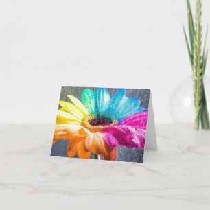 Colorful Daisy Dankeskarte