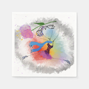 Colorful dance napkin serviette