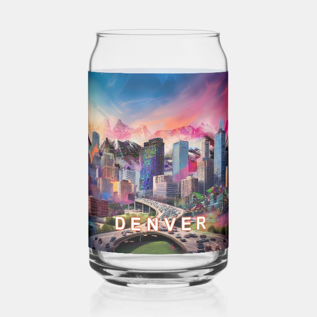 Colorful Denver Skyline Dosenglas (Rückseite)