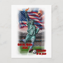 Colorful Design of Statue of Liberty on a  Feiertagspostkarte