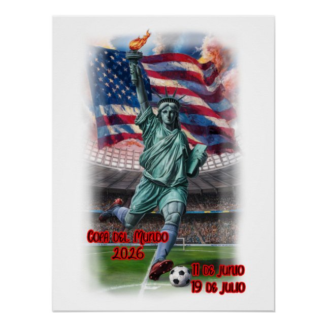 Colorful Design of Statue of Liberty on a  Poster (Vorderseite)