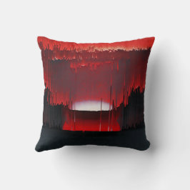 Colorful Digital Sunset Glitch Kissen