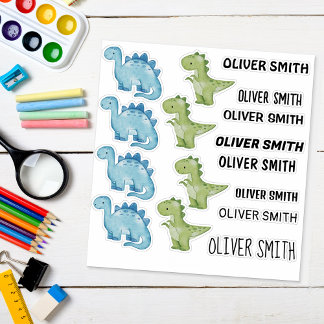 Colorful Dinosaur illustrations autocollants avec
