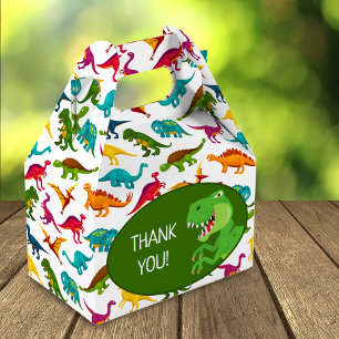 Colorful Dinosaur Pattern T-Rex Birthday Party Geschenkschachtel